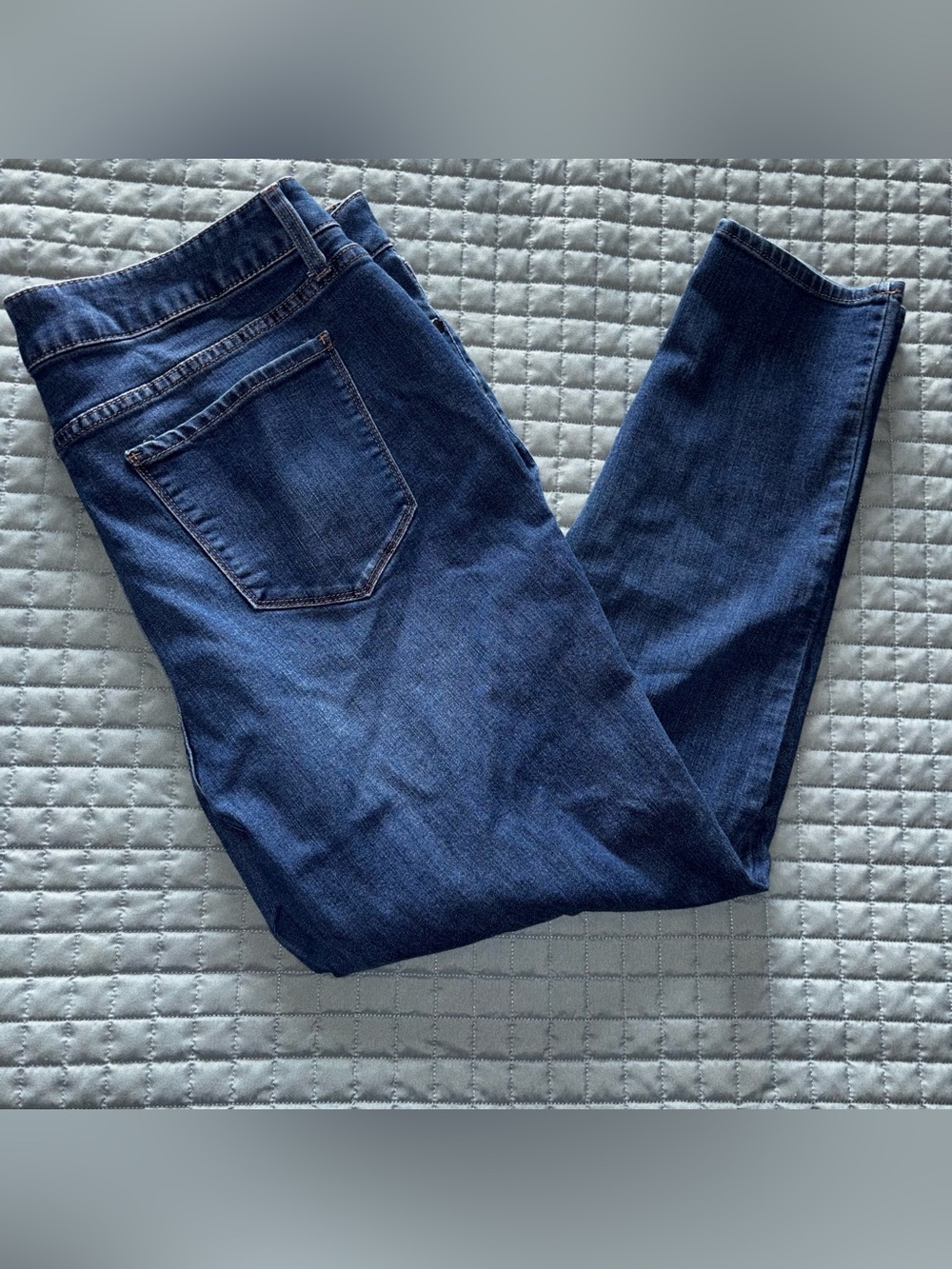 ANA a new approach Womens Jeans Size 18W Tapered Leg Med/Dark Wash Denim 38x28